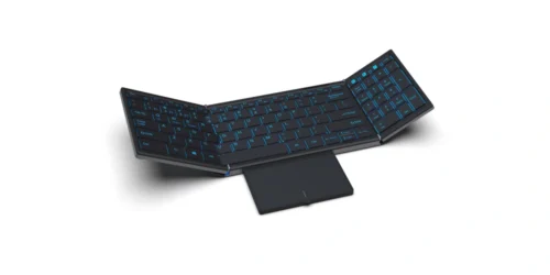 DF006T Four-Fold Bluetooth Keyboard with Stowable Large Touchpad