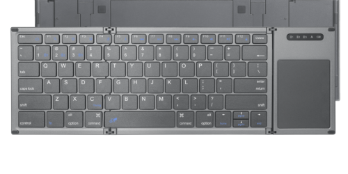 B066T 3-fold 6-row keybaord with touchpad