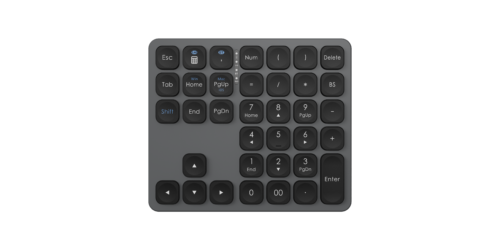 B121 2-zone numeric keyboard
