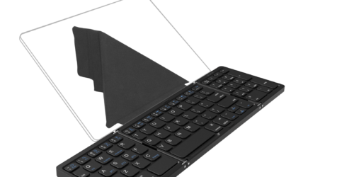 B089 PLUS keyboard with number keypad & leather stand